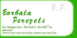 borbala perczeli business card